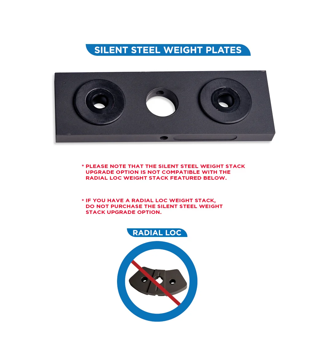 HOIST 50 lbs Silent Steel Weight Stack Upgrade Option - Commercial fitness equipment