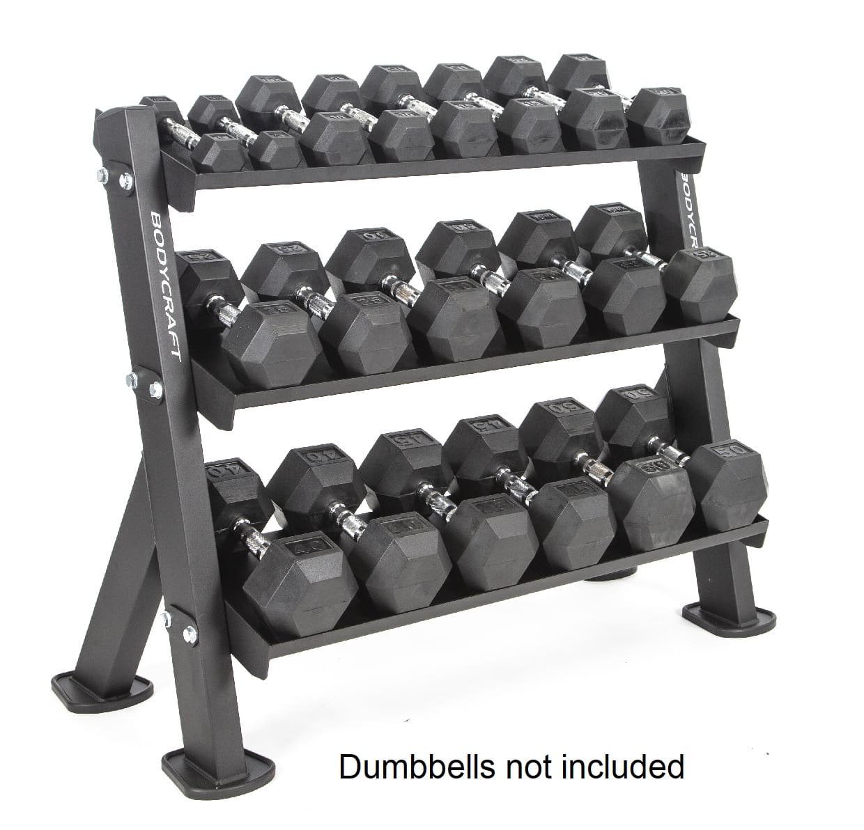 BodyCraft F530 3-Tier Dumbbell & Accessory Rack - Commercial fitness equipment