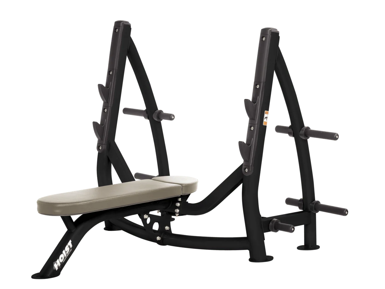 HOIST Commercial Olympic Flat Bench With Storage - Commercial fitness equipment