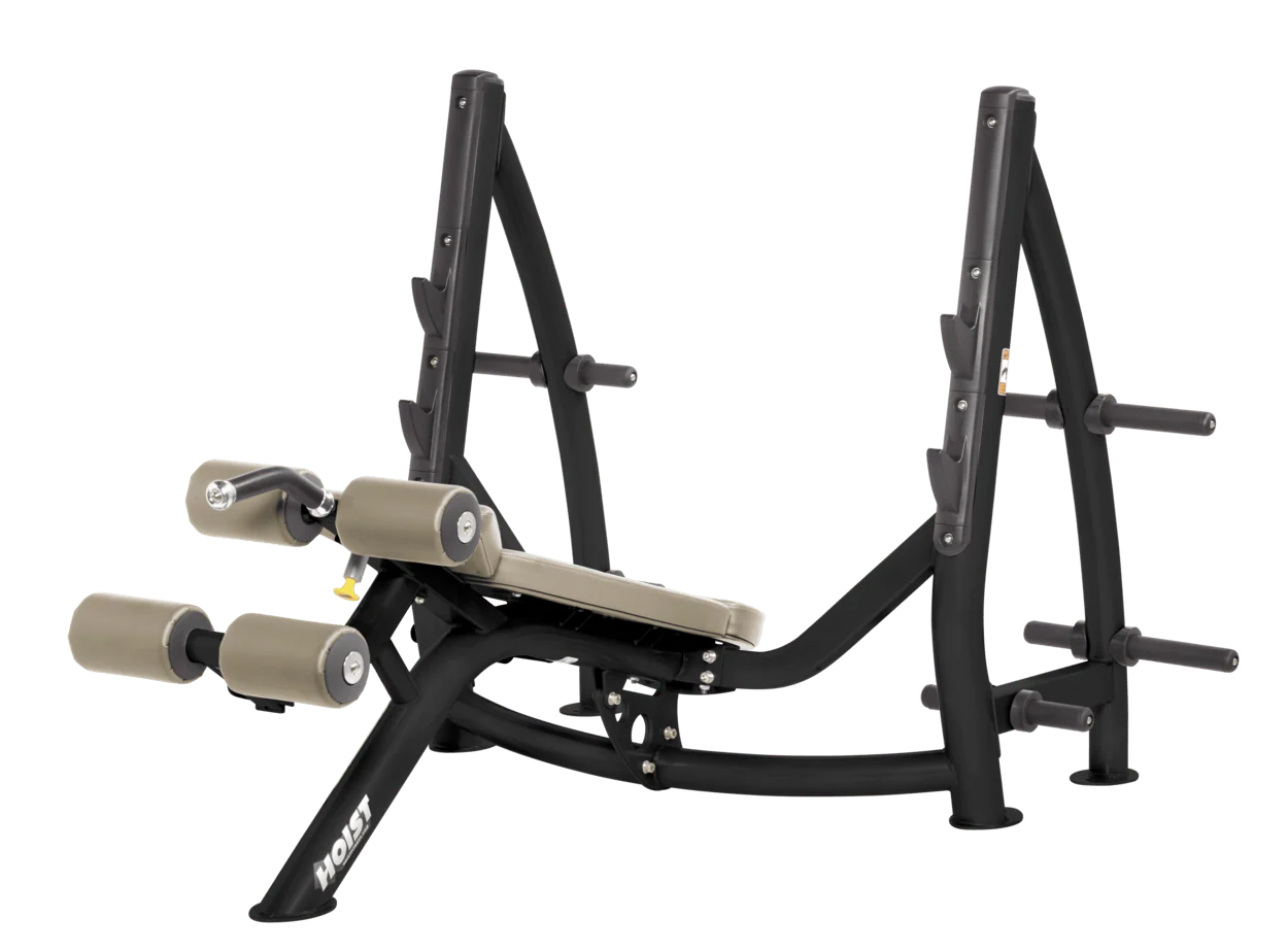 HOIST Olympic Decline Bench With Storage - Commercial fitness equipment