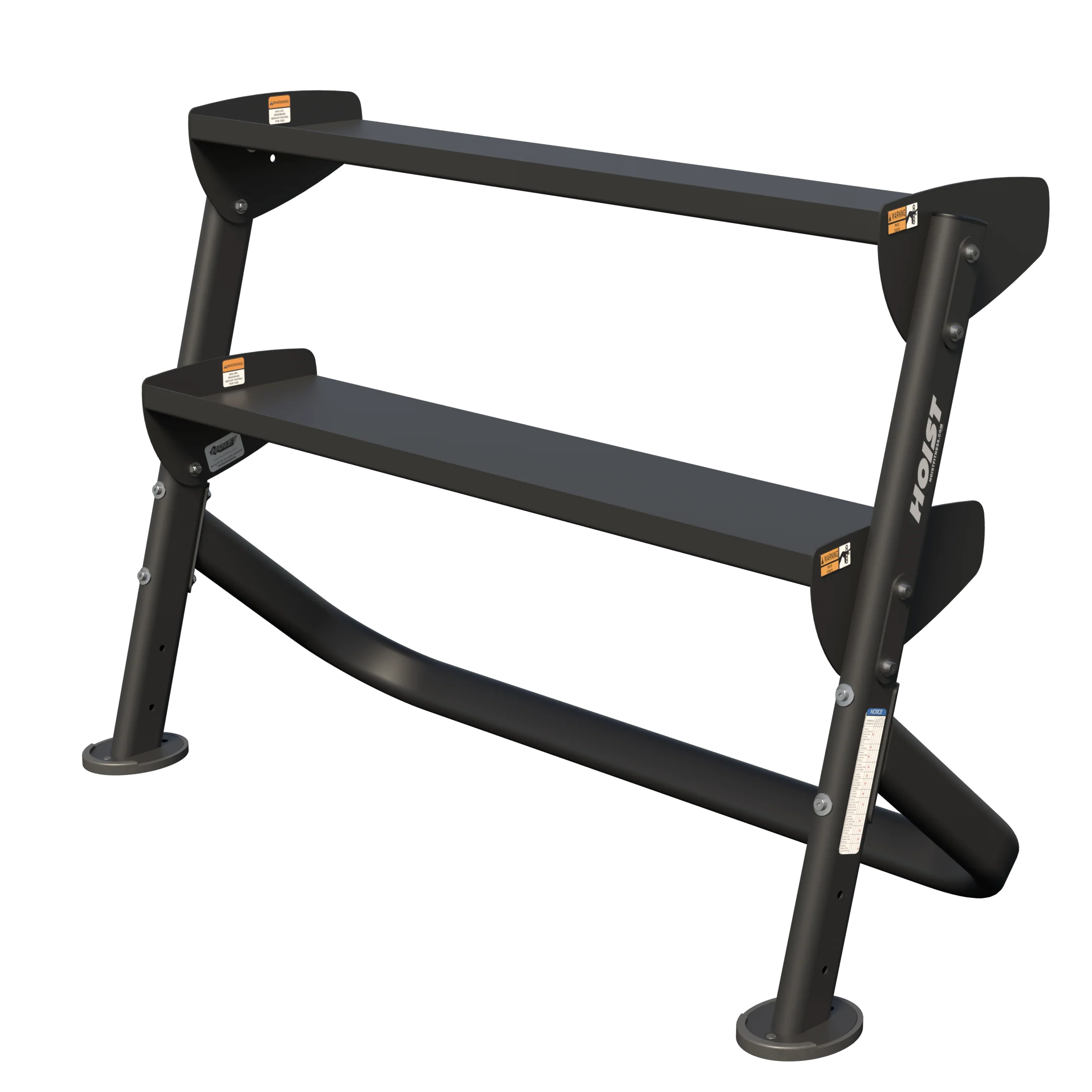 HOIST 48" Dumbbell Rack (2-Tier) - Commercial fitness equipment