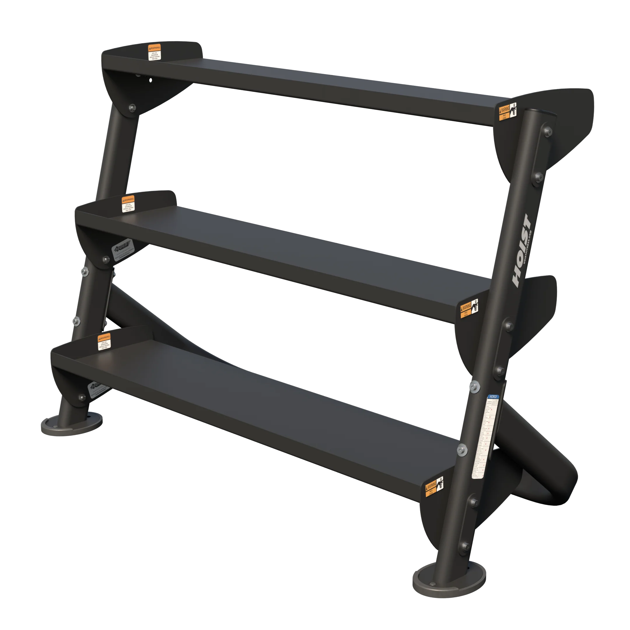 HOIST 48" Dumbbell Rack With OPT (3rd-Tier) - Commercial fitness equipment