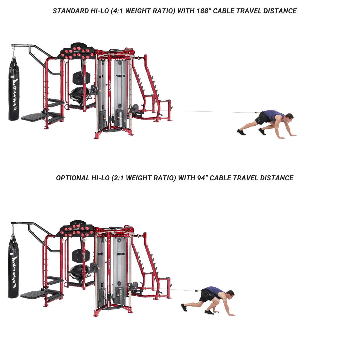 HOIST Hi-Lo Cable 2:1 Ratio Kit OPTION - Commercial fitness equipment