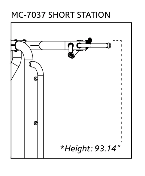 HOIST 5-Grip Chin-Up Short Station Option (93.14") - Commercial fitness equipment