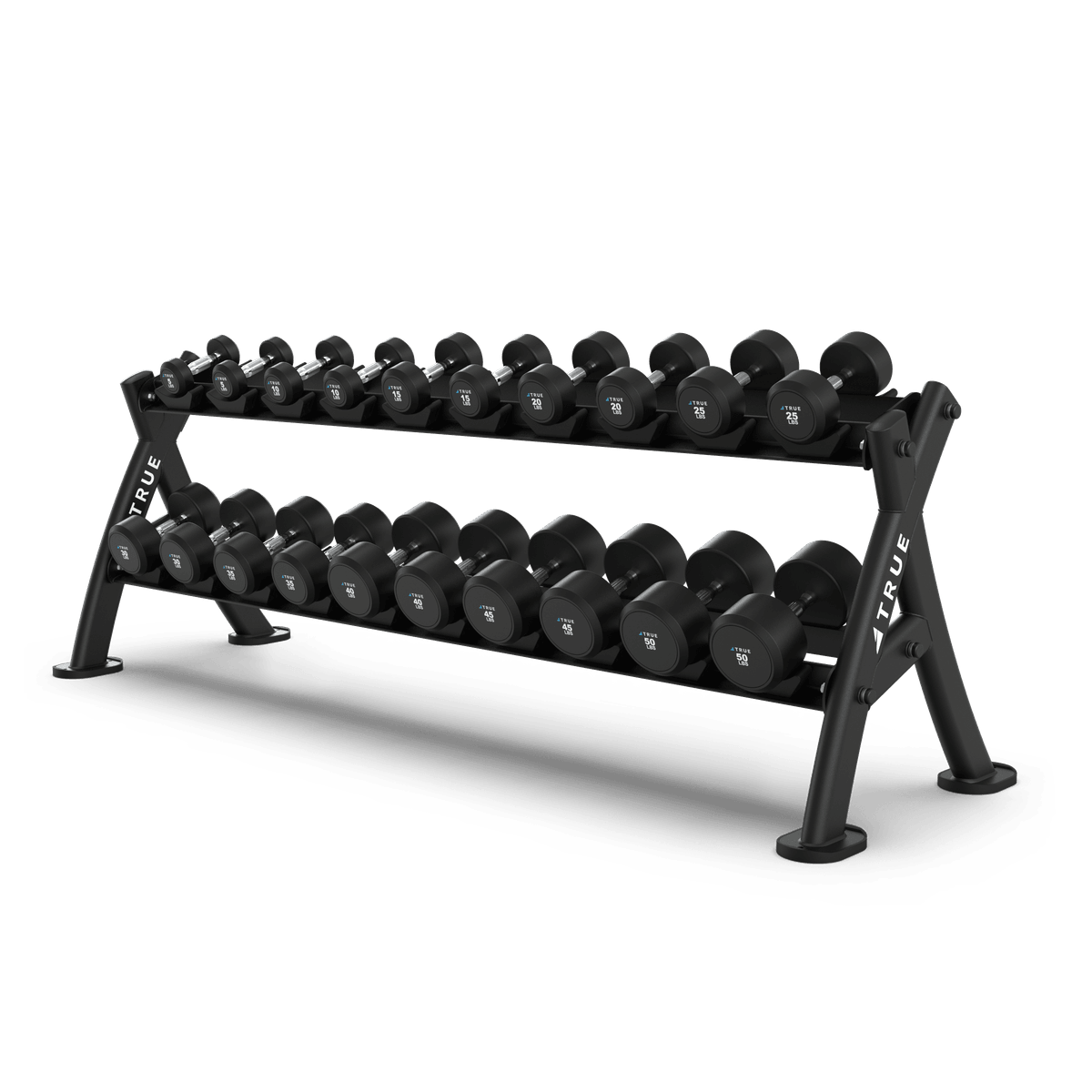 TRUE XFW-4700 Dumbbell Rack - Commercial fitness equipment