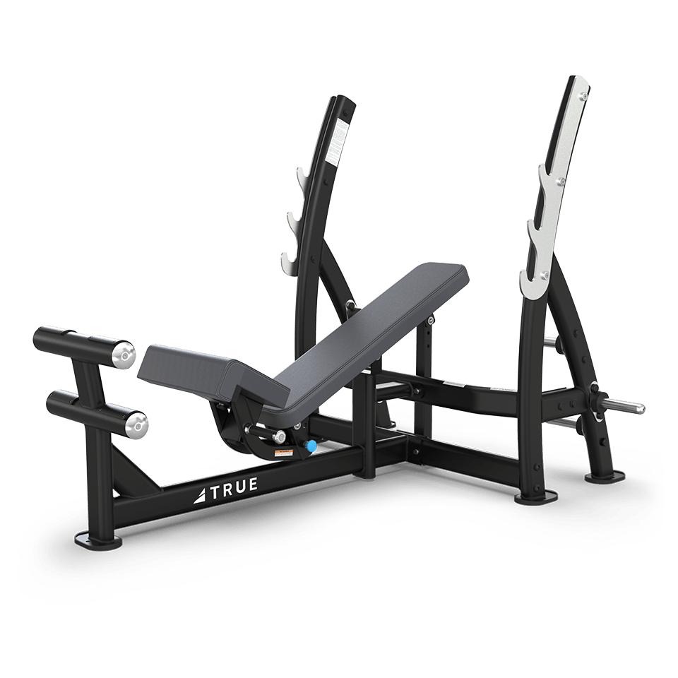 TRUE XFW-8200 3-Way Bench Press With Plate Holders - Commercial fitness equipment